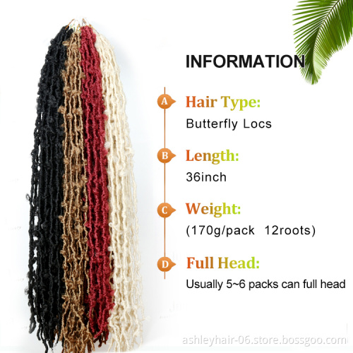 Julianna pre looped big soft brown #27 613 distressed 18 blonde 18inch locs faux crotchet braiding hair 36 inch distressed locs